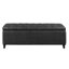 Banc de rangement intérieur - dessus, gris anthracite, coffre rembourré à fermeture douce avec pieds noirs-1431603169