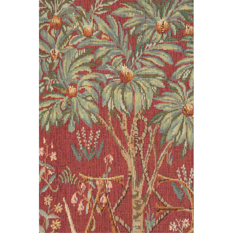 Loom Woven Cotton Blend Wall Hanging, 44" H x 34" W x 0.1" D, Red