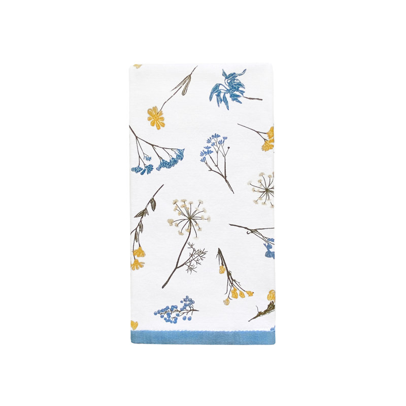 Lenox Wildflowers Embroidered Kitchen Towel