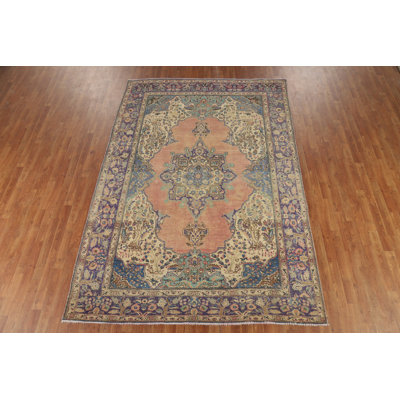 Tapis traditionnel rétro en laine 7 x 10