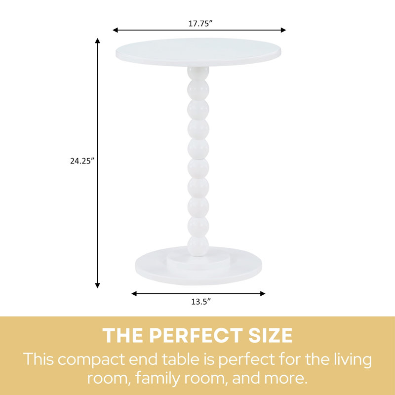 Markell End Table, White