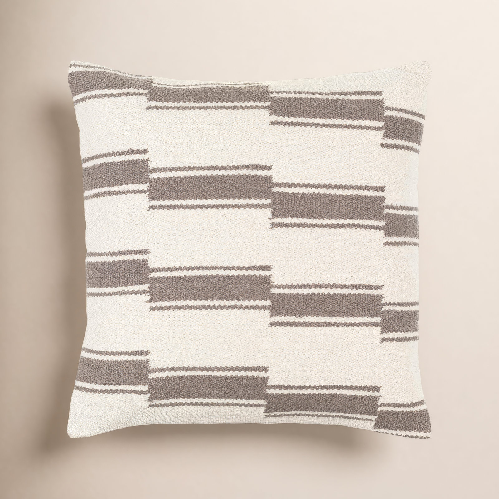 Brandsville Cotton Throw Pillow, 18" x 18", Down