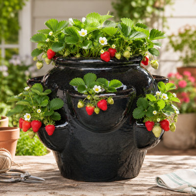 Pot à fraises - Noir