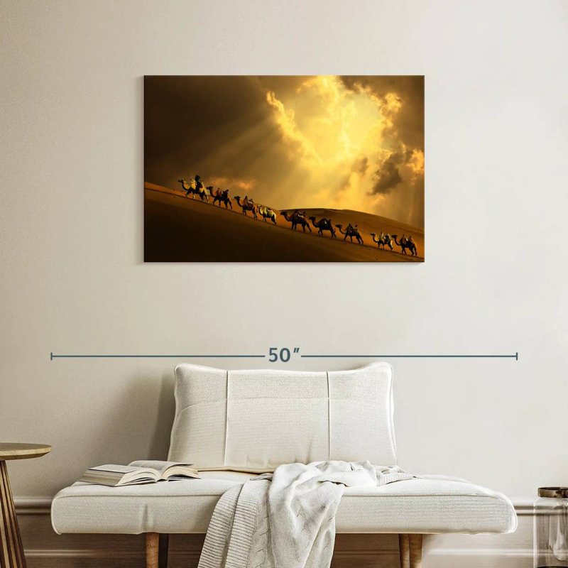 Brampt Camel Caravan Uphill, 24" H x 36" W