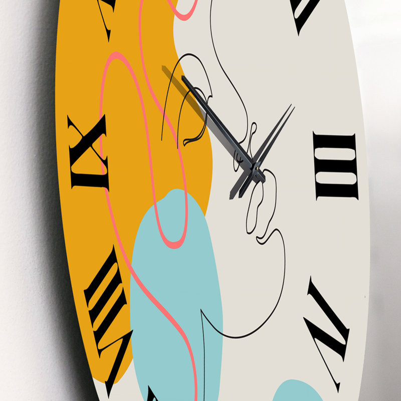 Horloge murale moderne à une ligne, Moyen