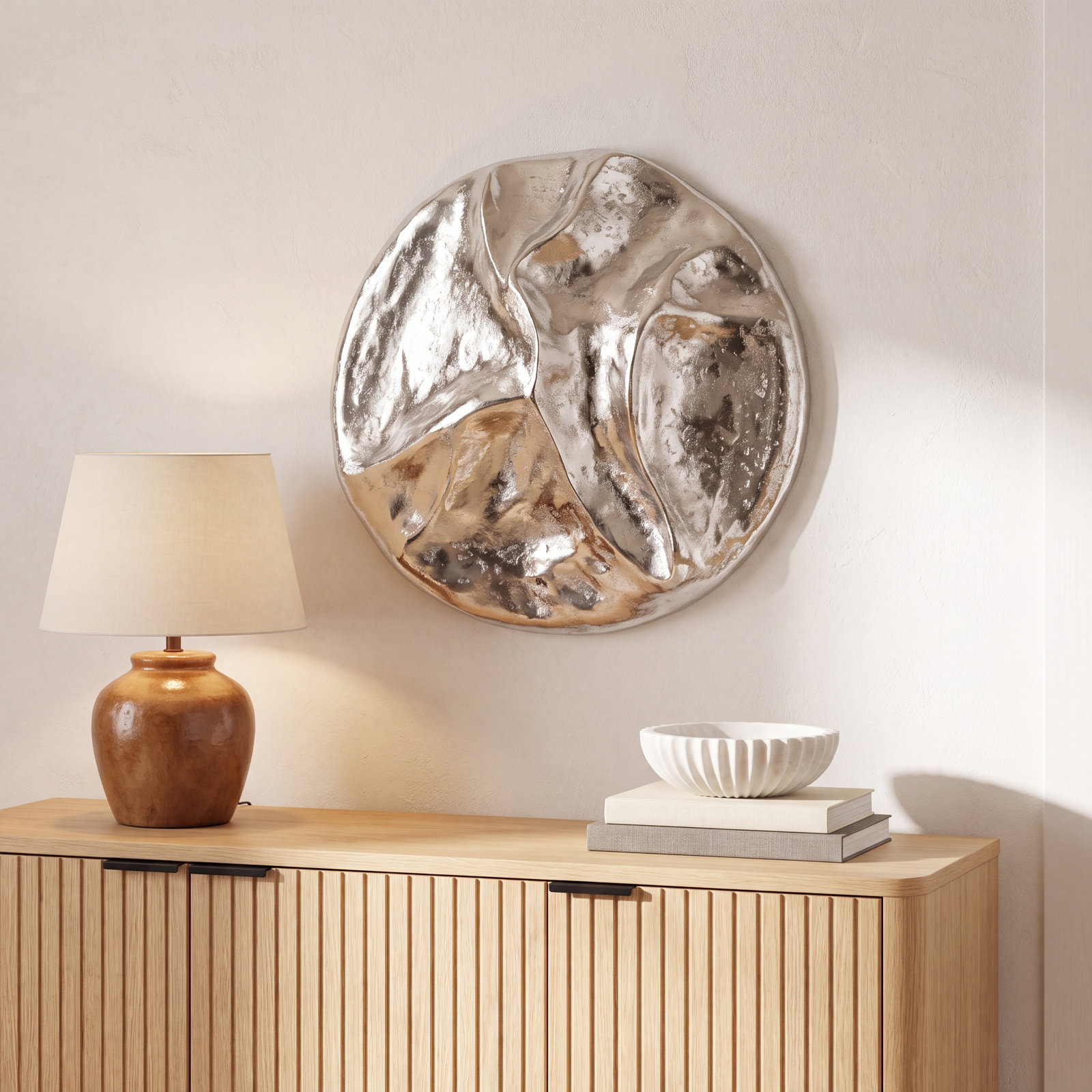 Round Metal Amorphic Wall Decor- Large