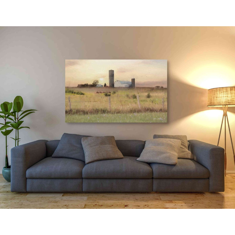 «Sunset at the Dexter Farm» par Lori Deiter, art mural sur toile, H 40 po l 54 po x P 1,5 po