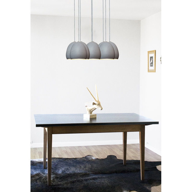 Lustre 8 lumières Clay, Pas d'ampoule, H 100 po