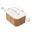 Meuble-lavabo de 30 po avec lavabo rond en verre transparent, armoire flottante, finition naturelle, pré-assemblé, rangement spacieux, tiroir à fermeture en douceur, conception à rayures 3D, lavabo en cristal, fabrication en contreplaqué,-130087746