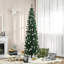 Arbre de Noël artificiel 7 pi, arbre de Noël mince avec 499 branches réalistes et support en plastique-1712857516-1712857522