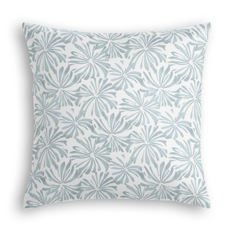 Coussin Juliet, 24 po x 24 po, Bleu Belmont