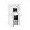 Devon 2 Way Pressure Balance Shower Mixer - Wall Mount - 5" Brass/Matt Black