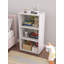 Modern Wall-Mounted Bookshelf, White, 17.9 x 33.1 x 11.8 inches | 100% Melamine Coated Particle Board, Thickness: 0.7 inches | Numerous Shelves, Space-Saving Design | Perfect for Home or Office Organization-2119263901