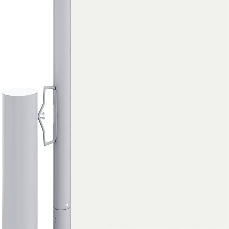 Paravent rétractable avec auvent pliant, Crème, crème, H 63 po x l 393,7 po