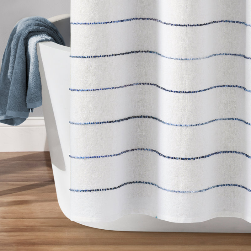 Rideau de douche Ombre, Bleu marine, H 84 po x l 72 po