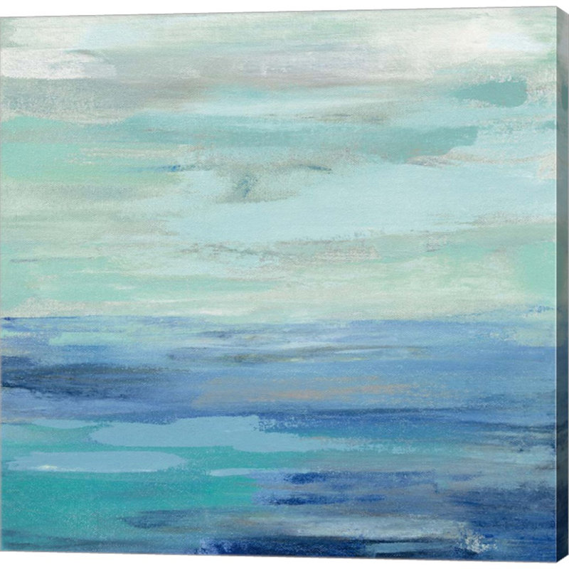 «Sunset Beach II No Orange» par Silvia Vassileva, art mural sur toile, H 12 po x l 12 po x P 1,5 po