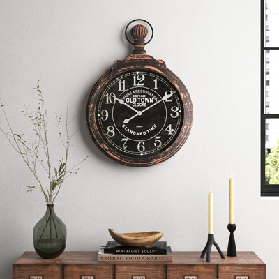 Maness Manufactured Wood Wall Clock