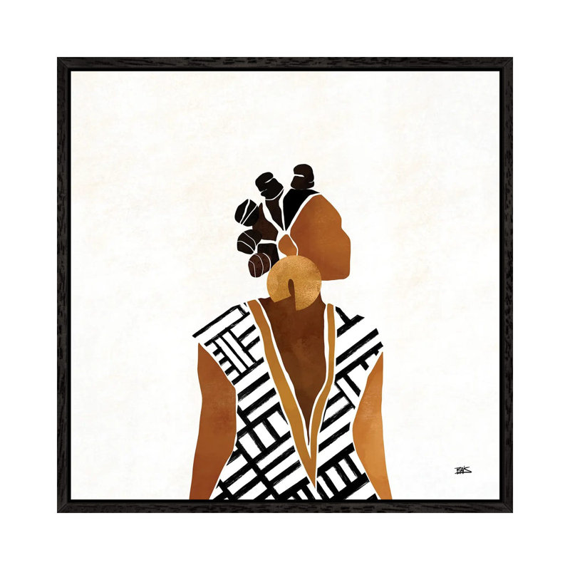Amara by Bria Nicole - Print on Canvas, 93.98 cm H x 93.98 cm W, Black Framed