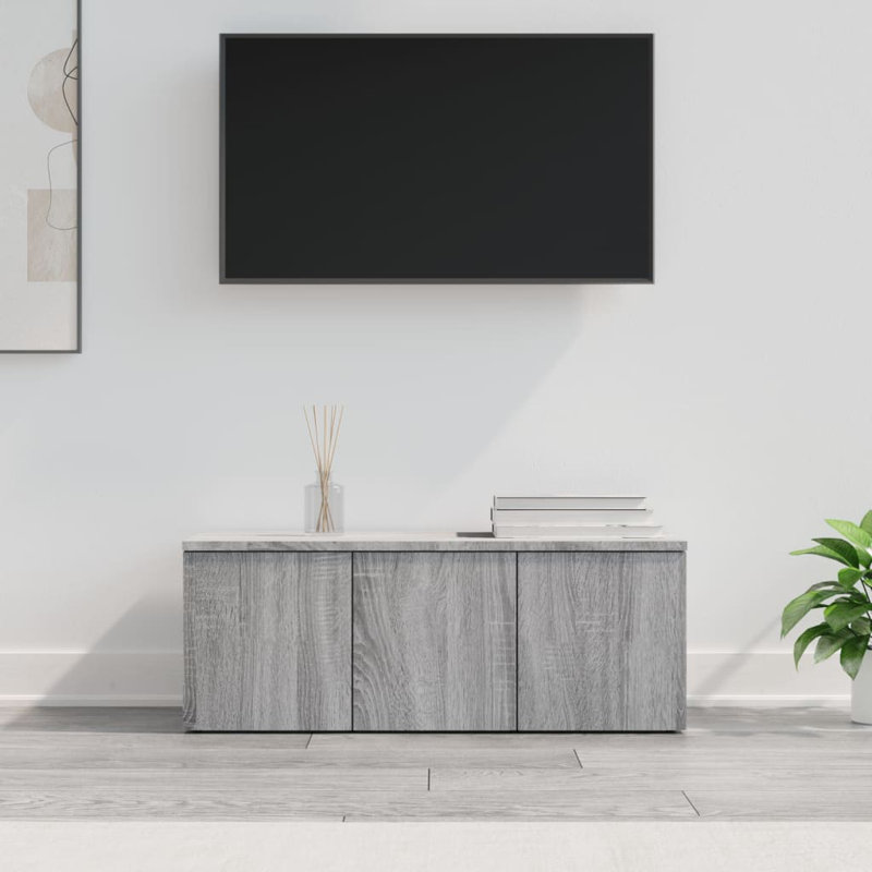 Andj TV Cabinet 80 x 34 x 30 cm Engineered Wood, Sonoma Grey