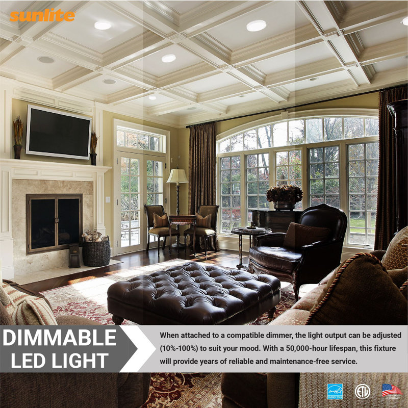 LED Flush Mount, 5.7" H x 5.7" W x 5.7" D