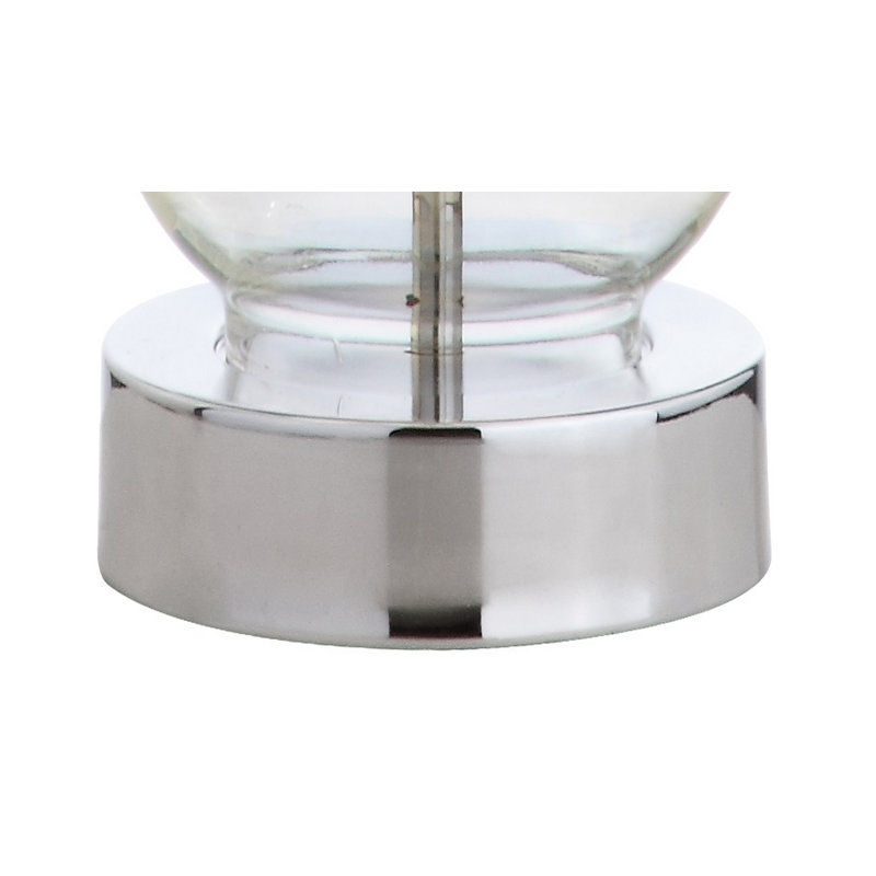 Alper 20" Mini Glass LED Table Lamp, Chrome