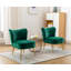 Allyna Modern Velvet Accent Chair Armchair with Metal Legs for Living Room/Bedroom-1796169581