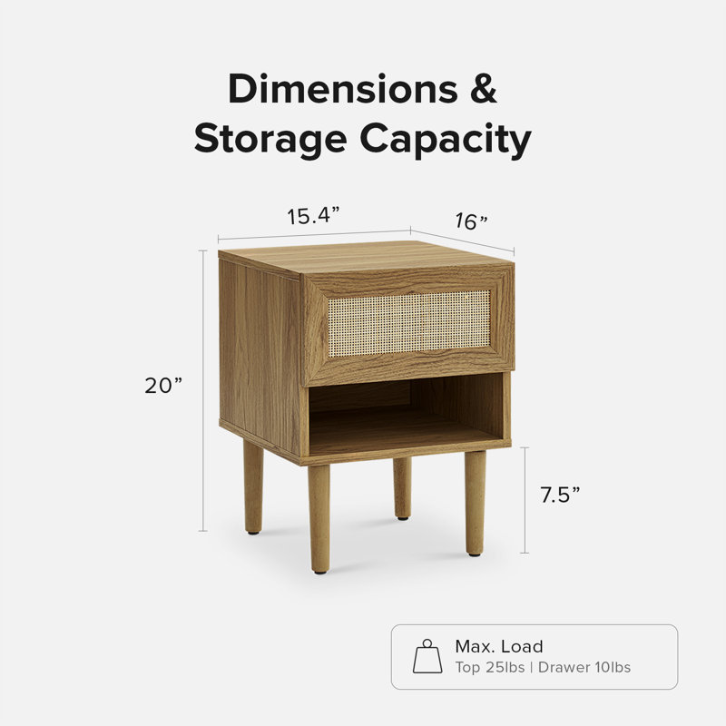 Gilus Nesting Tables with Storage, Oak
