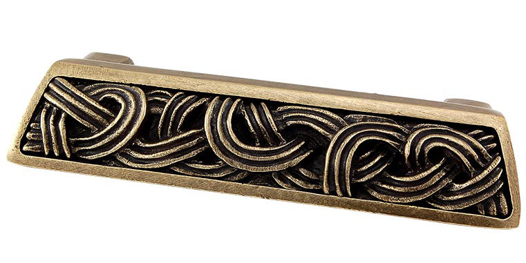 Sanzio Finger Pull, Antique Brass
