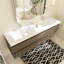 Meuble-lavabo sur pied simple avec surface solide-930536776