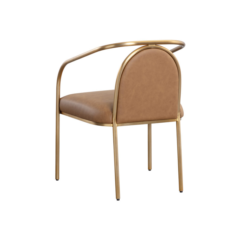 Feeko Upholstered Arm Chair, Brown