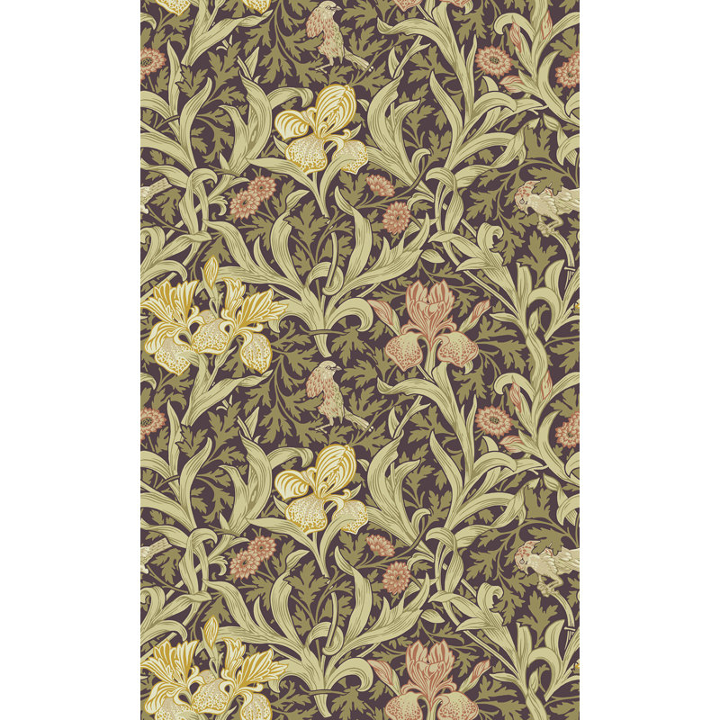 Iris Plum Wild Gardens Wallpaper, Purple
