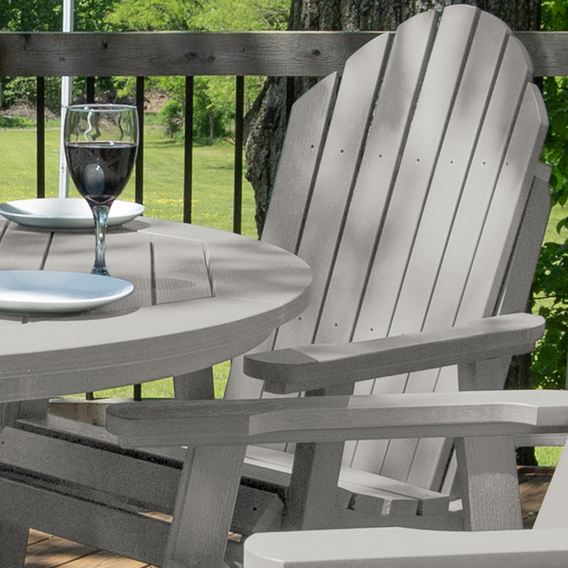 Anette 4-Person 48" Round, Counter-Height Dining Set, Harbor Gray