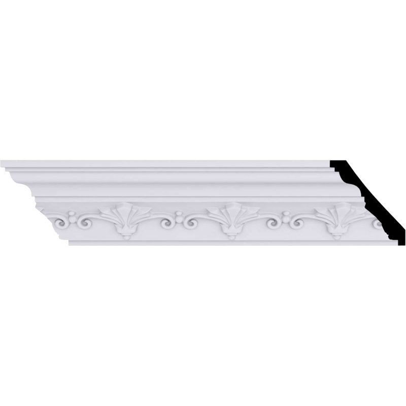 Endurathane Roberts Crown Moulding, 3 1/4"H x 2 7/8"P x 4 1/4"F x 94 1/2"L, Factory Primed