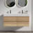 48'' Bathroom Vanity With Oak Engineered Quartz Sink And Soft Black Drawers, Wall Mounted Floating Bathroom Vanity For Modern Bathroom, One-Piece Matt White Glossy Basin, KD-1080940336-1080940341-1080940337