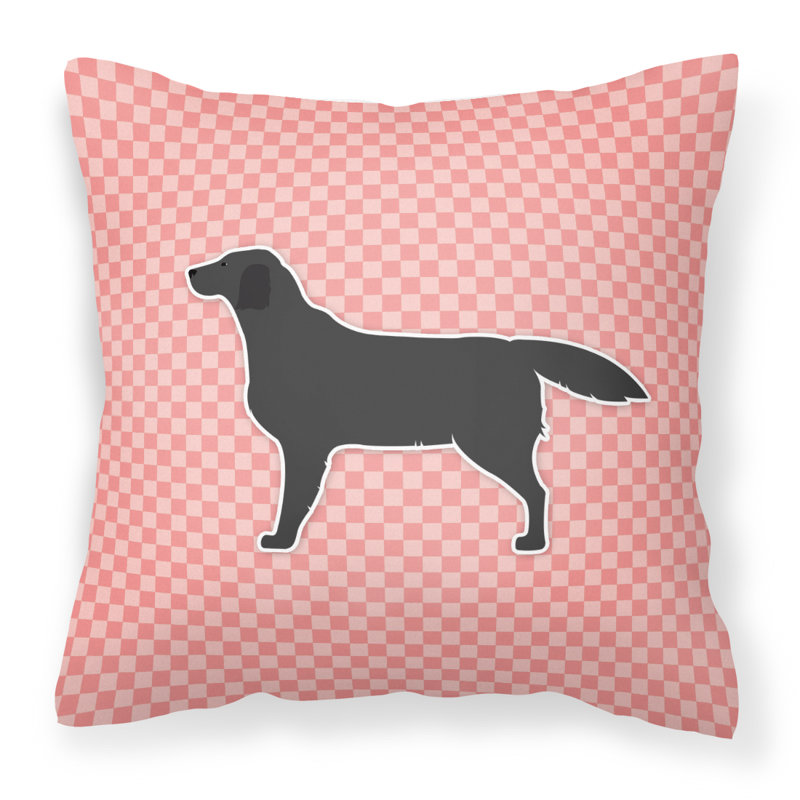 Coussin intérieur/extérieur labrador, H 18 po x l 18 po x P 3 po, Rose