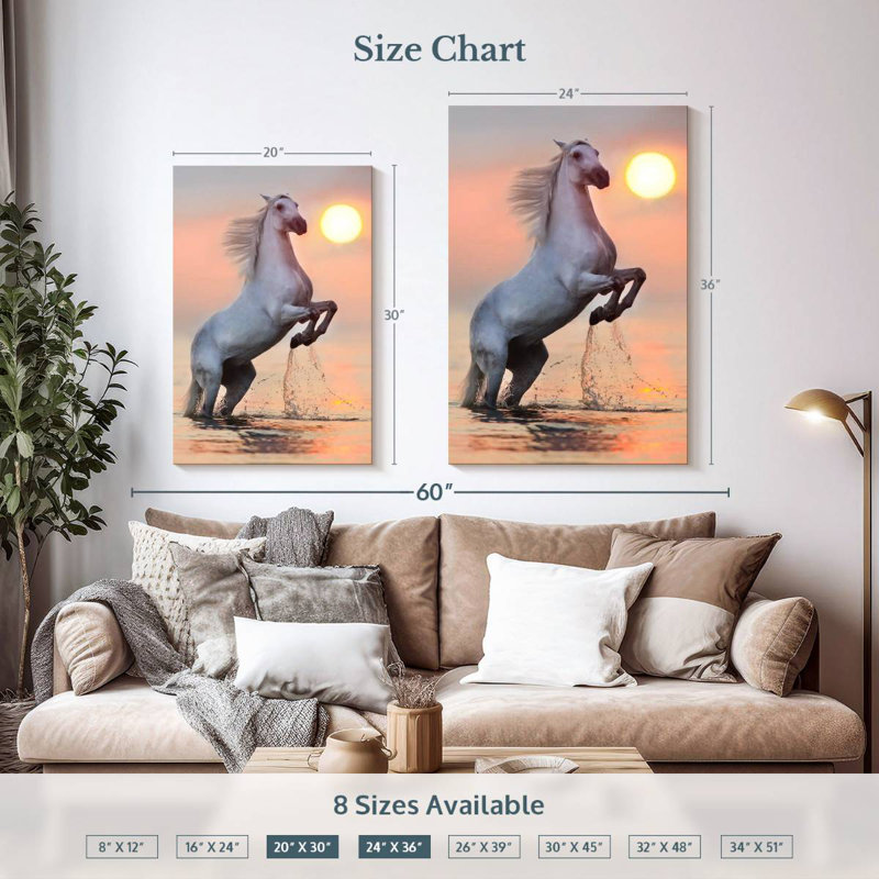 Brampt Horse Rearing, 36" H x 24" W