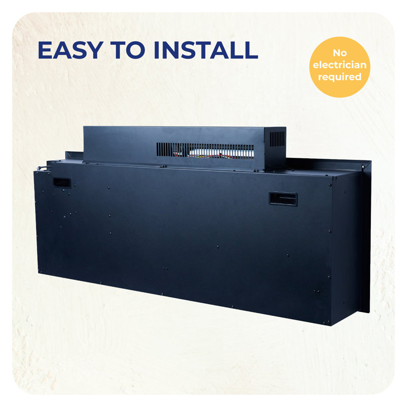 New Hawnby Inset Electric Fire, Wi-Fi, Alexa, Remote, Multi-Colour Flame & Log Bed, 1-2kW, 43cm H x 120cm W x 18.5cm D