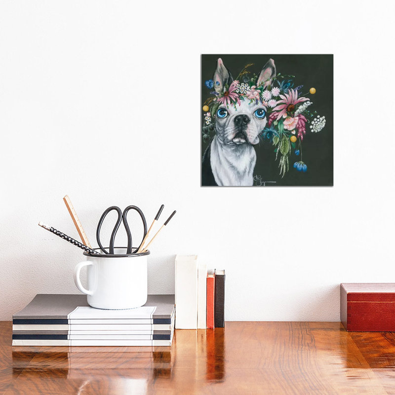 Boston Terrier - Wrapped Canvas Print, 30.48 cm H x 30.48 cm W