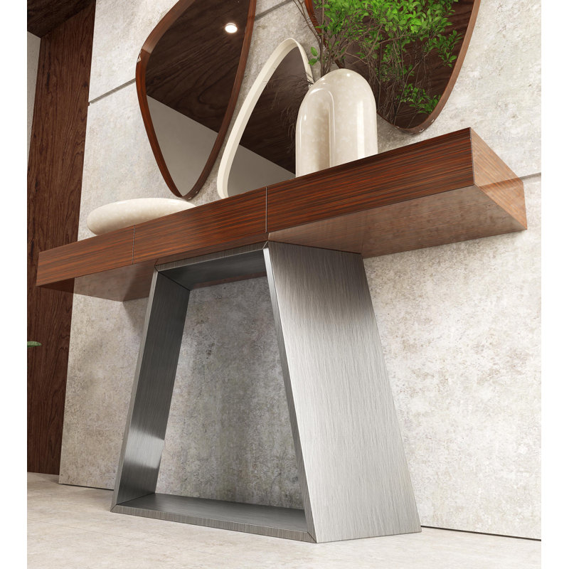 Imperium Console With Mirror R07-100, 68" H x 50" W x 20" D