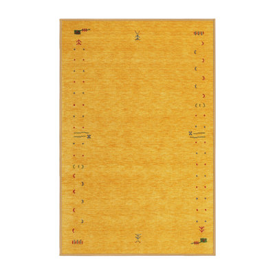 Tapis de zone jaune contemporaine