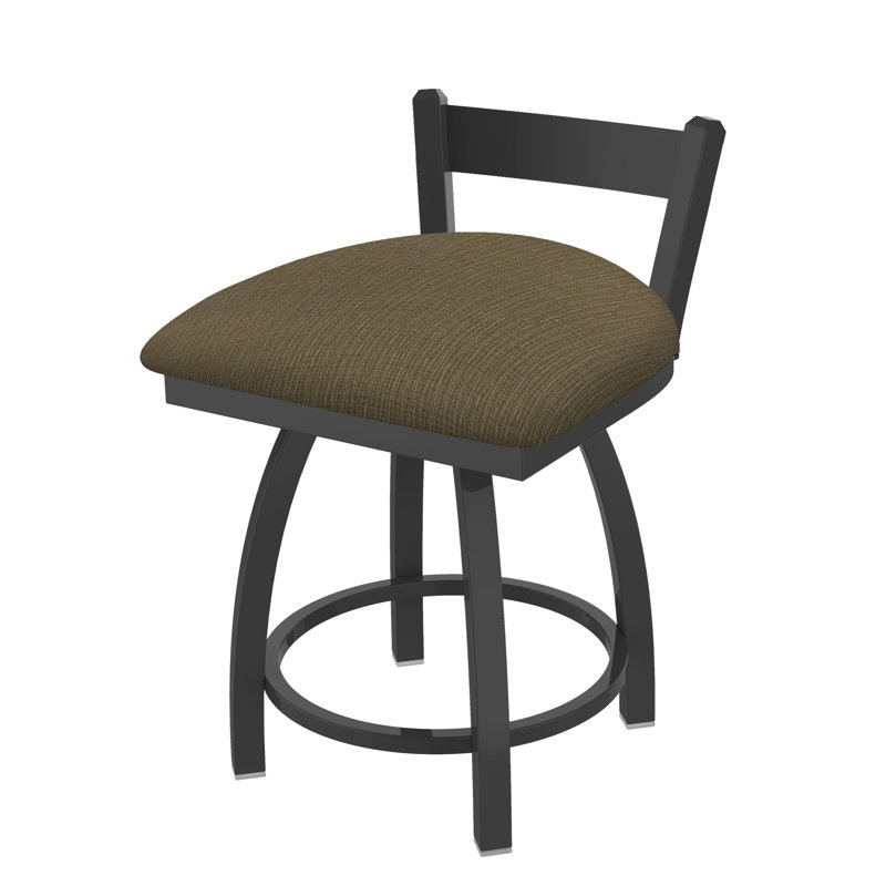 Tabouret de coiffeuse en métal Catalina, Étain, Tissu liège graphique