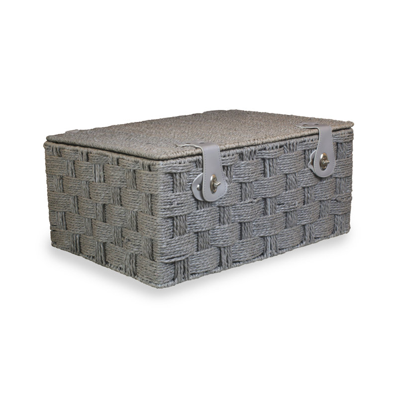 Paper Rope Gift Storage Hamper Basket, Grey