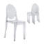 Techni Home Stackable Acrylic Ghost Event Chairs – Set of 4