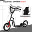 HOMCOM Kids Kick Scooter w/ Adjustable Handlebar Inflatable Wheels-167956027-167956028