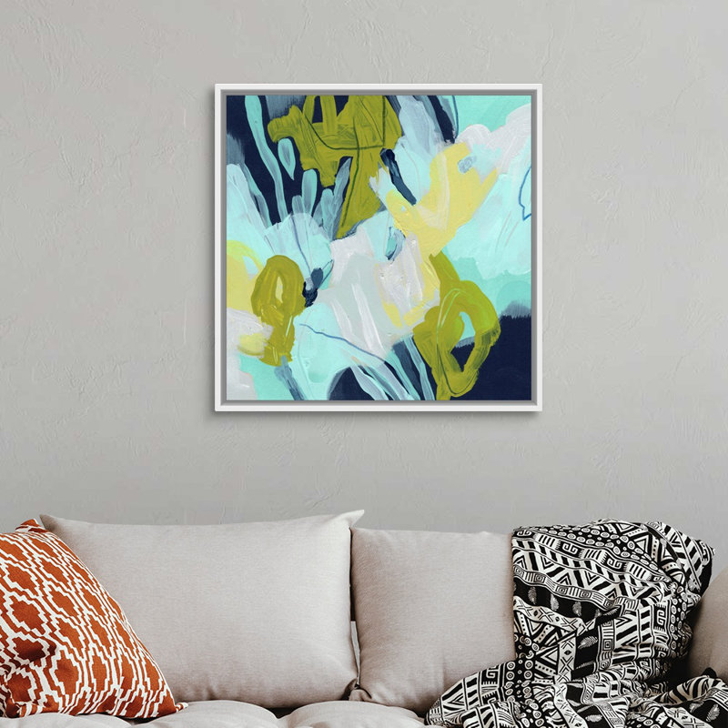 «Pistil I» par June Erica Vess - reproduction d'art, 32" H x 32" W x 1.75" D, Toile blanche encadrée