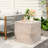 Outdoor/Indoor Square Travertine Lightweight Concrete Side Table