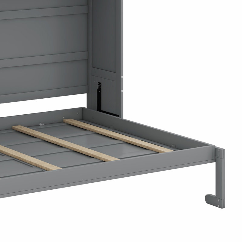 Lit escamotable mural avec armoires Murphy, Gris