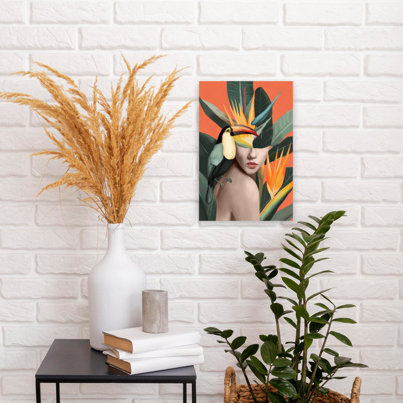 Art mural tropical tropical, H 18 po x l 12 po