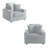 Modern Accent Chair With Cup Holder And Pillows(Set of 2)-115747886