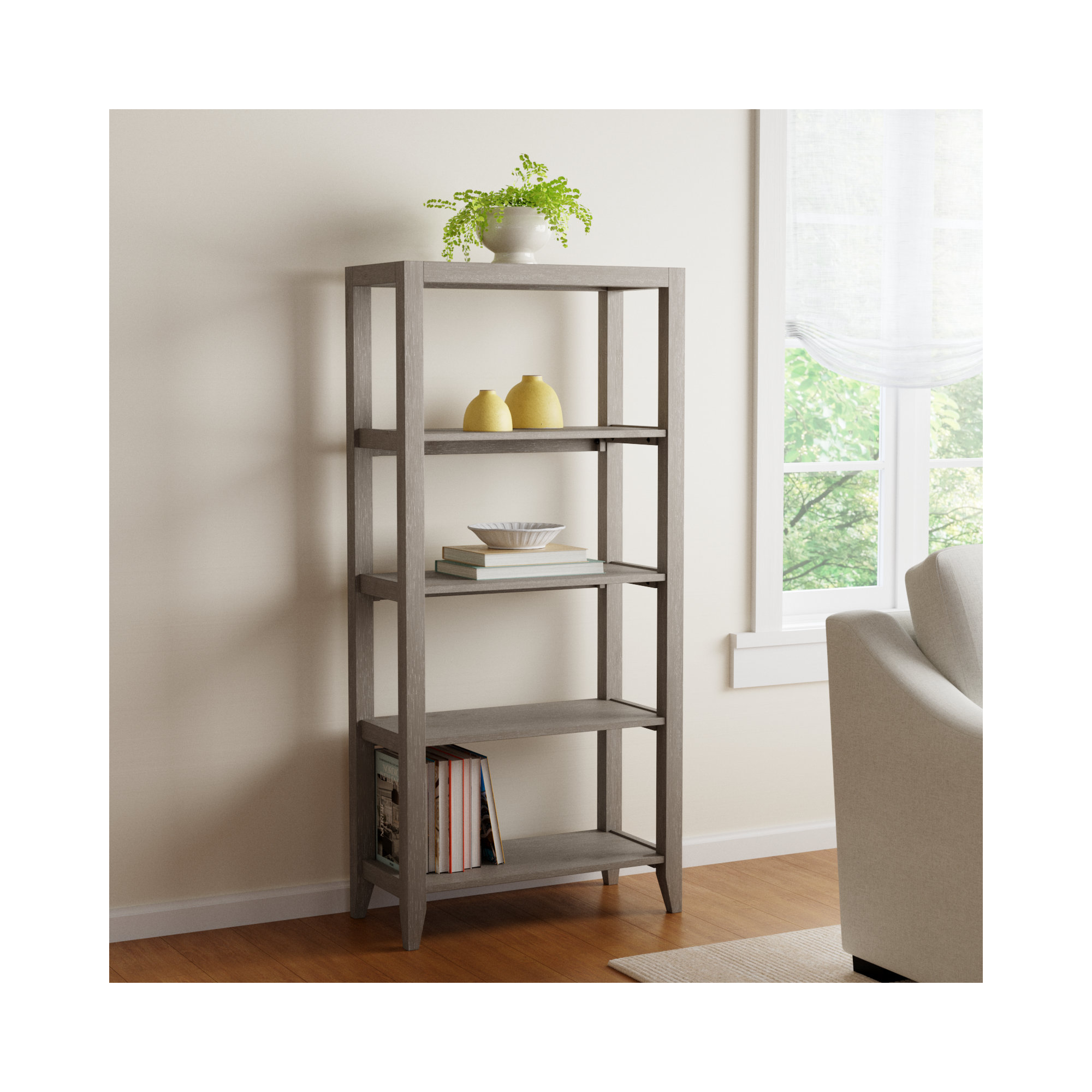  Solid Wood Ladder Bookcase